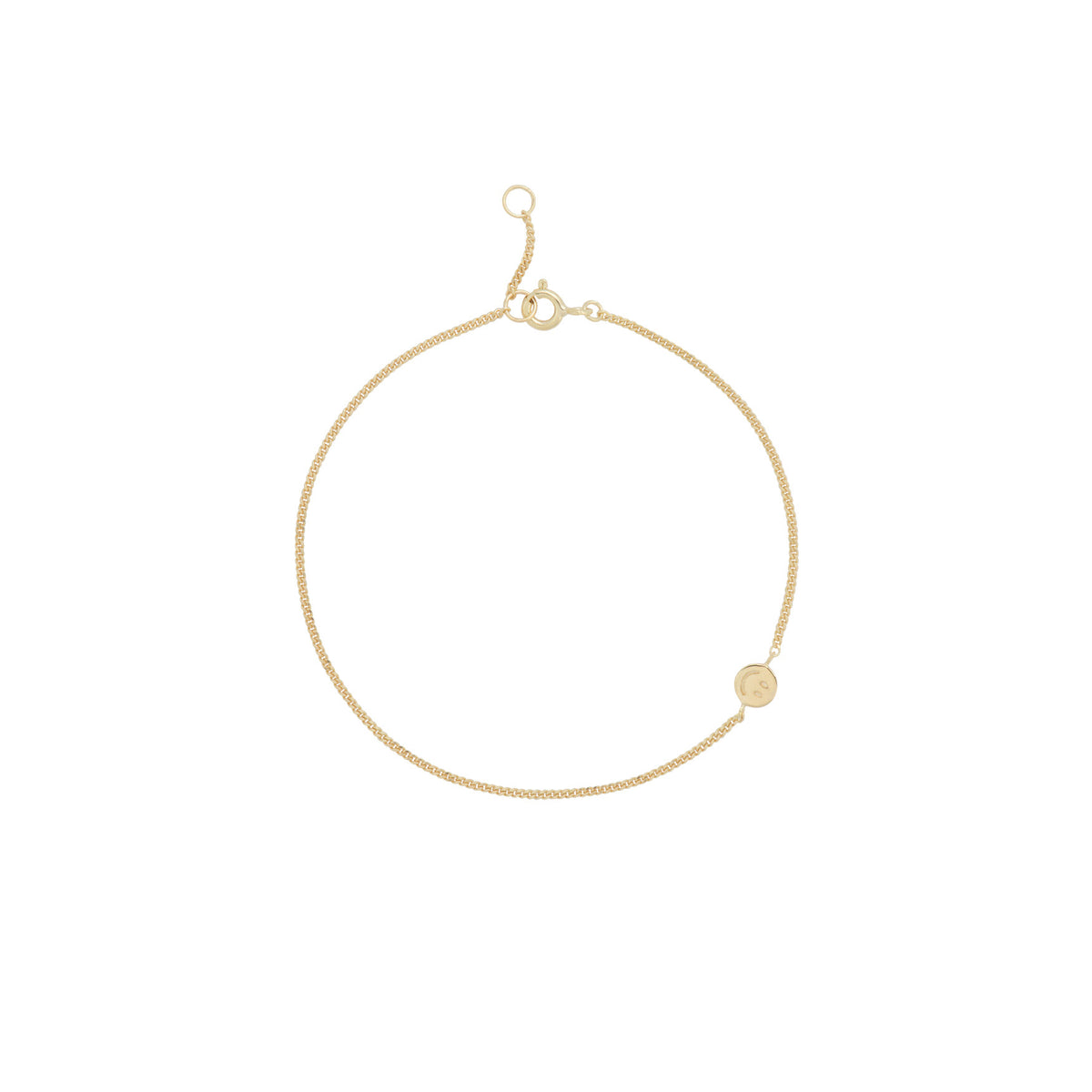 Smiley Bracelet Silver Gold plated