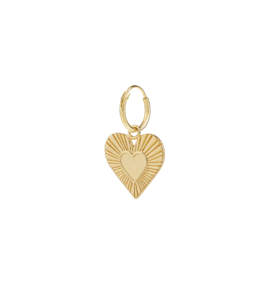 Single Rhapsody Love Ring ørering, forgyldt