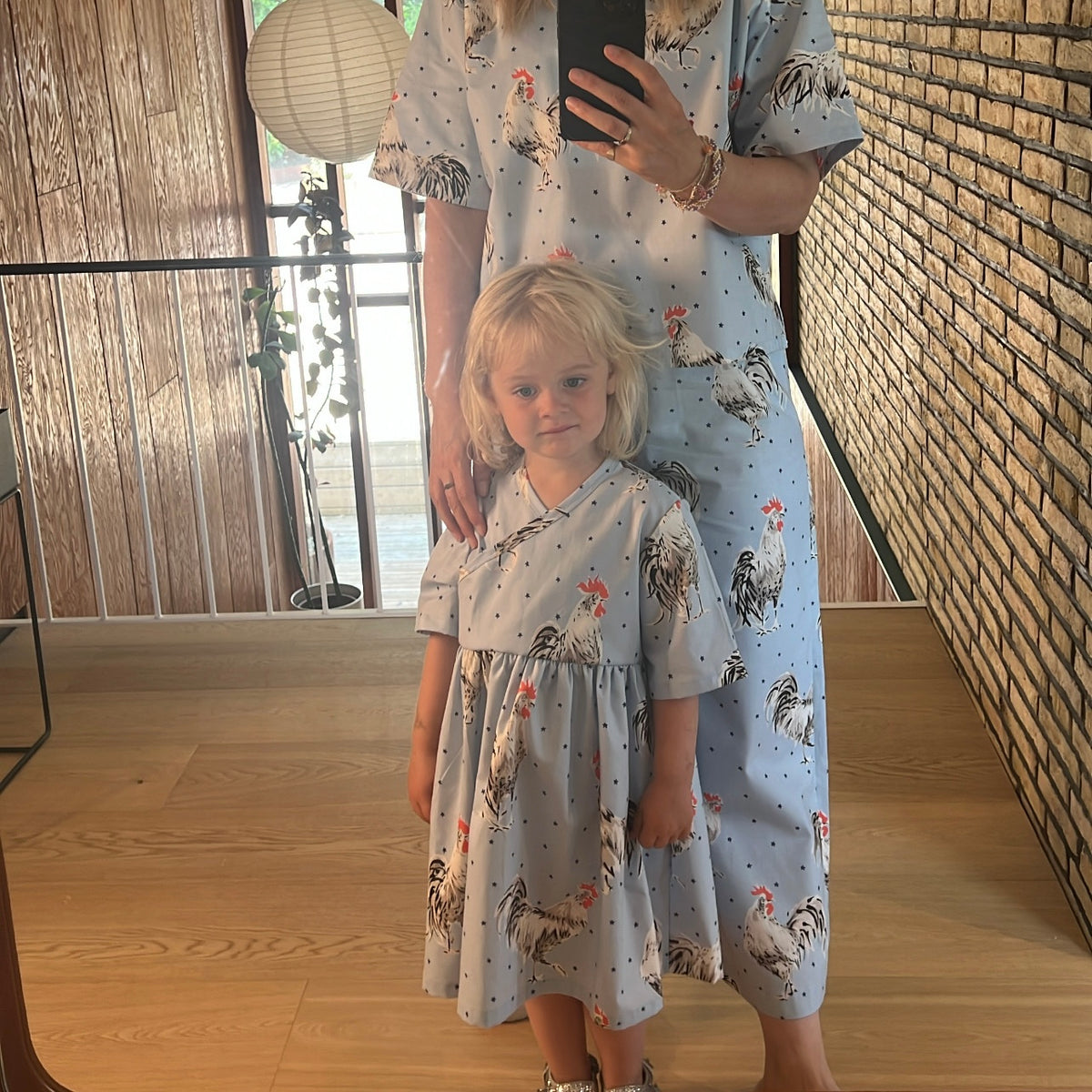 Jo Short Sleeve Kimono Dress, Koi Cats