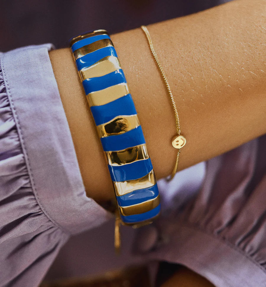 Smiley Bracelet Silver Gold plated