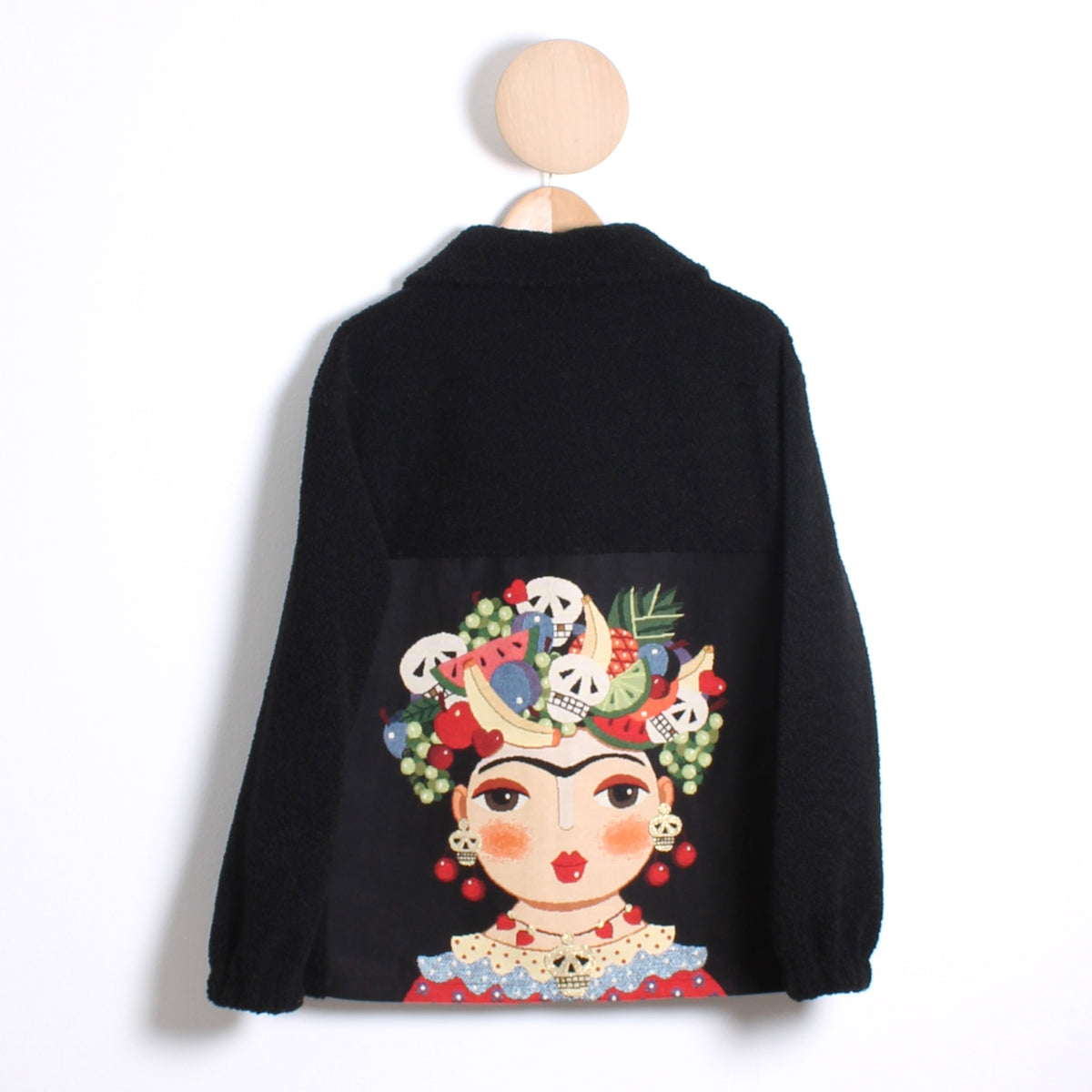 Frida Teddy Jakke, Black Glitter Skeleton