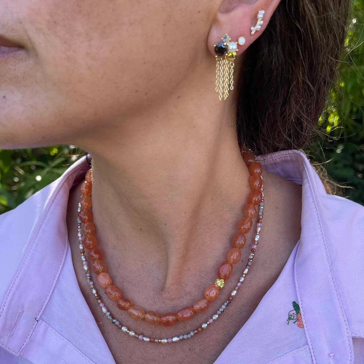 Wilma halskæde Orange #Farve_Orange