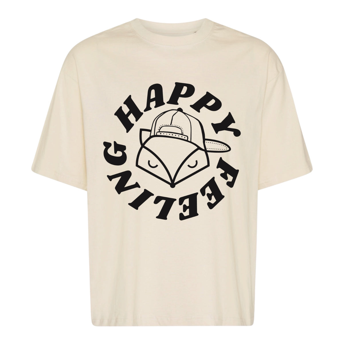 Tee Happy Fox Ecru #Farve_Ecru