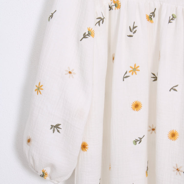 Marleen Baby Romper, Embroidery Flowers