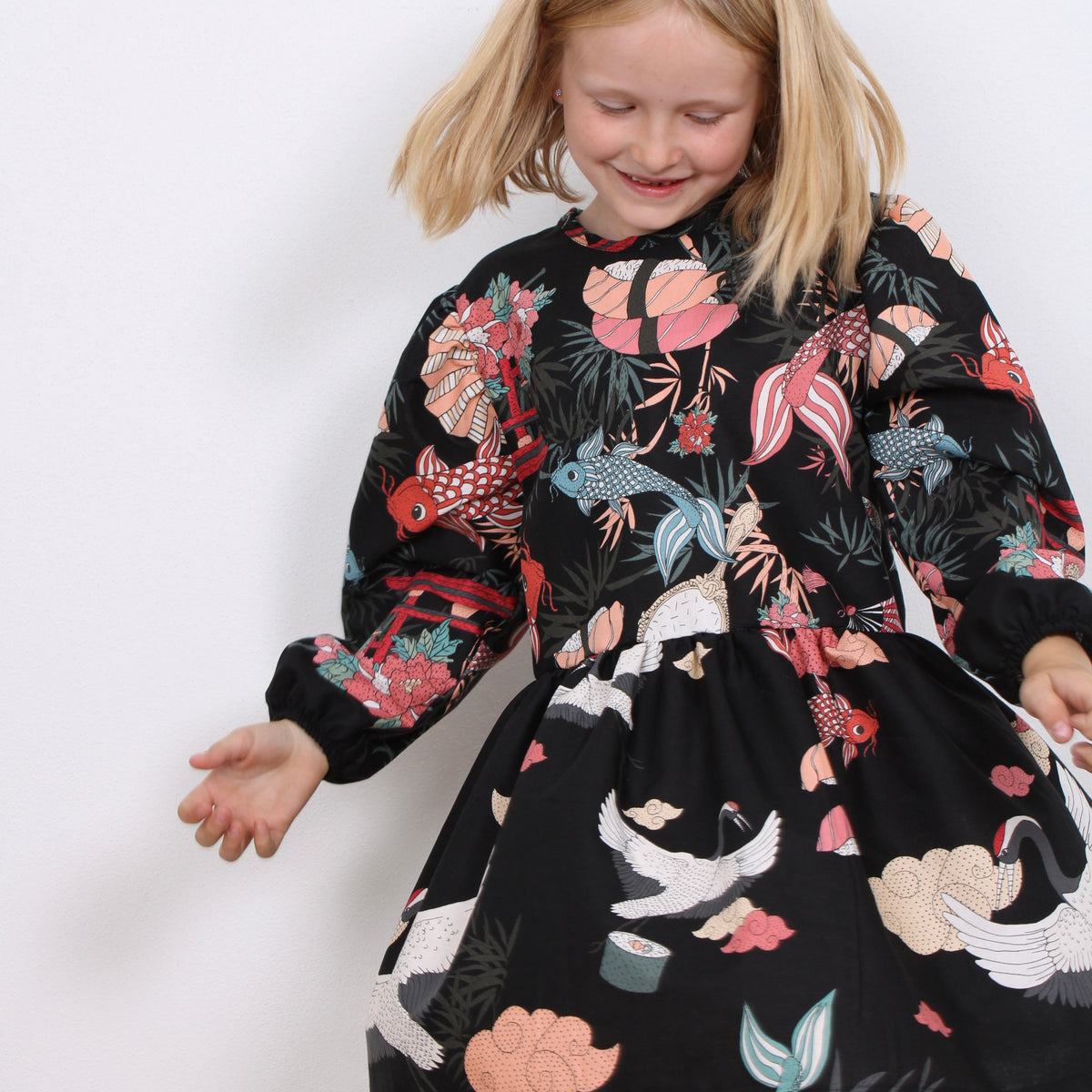 Mio Long Sleeve Dress, Lost in Tokyo