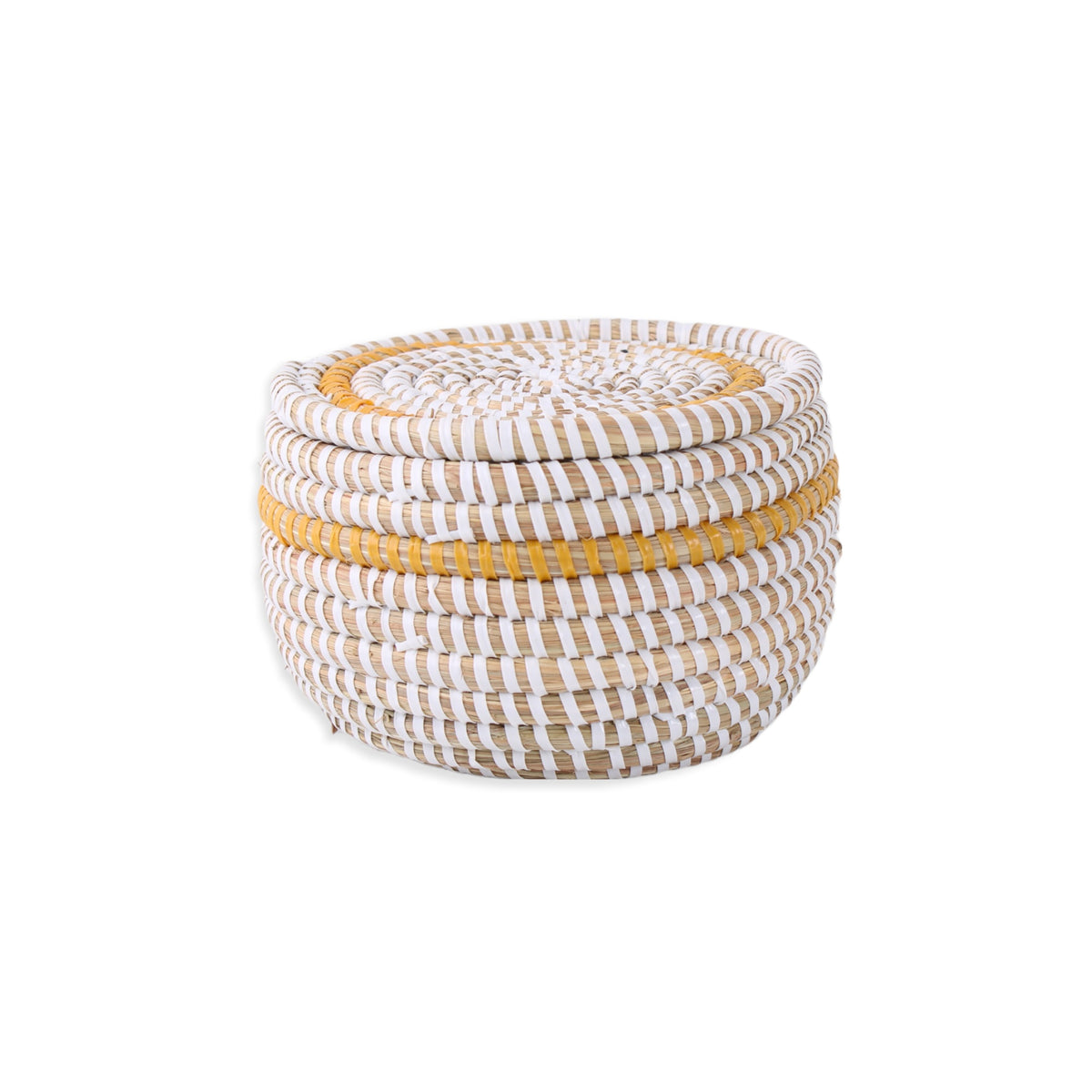 Basket with lid, Multi Colors