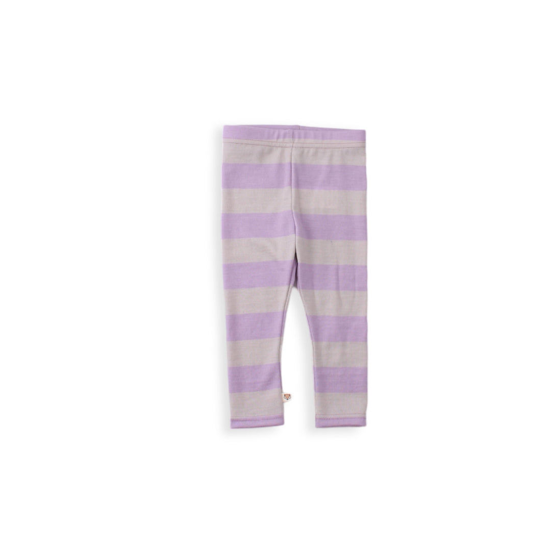 Elvin merinowool Leggings , Lilac Stripes