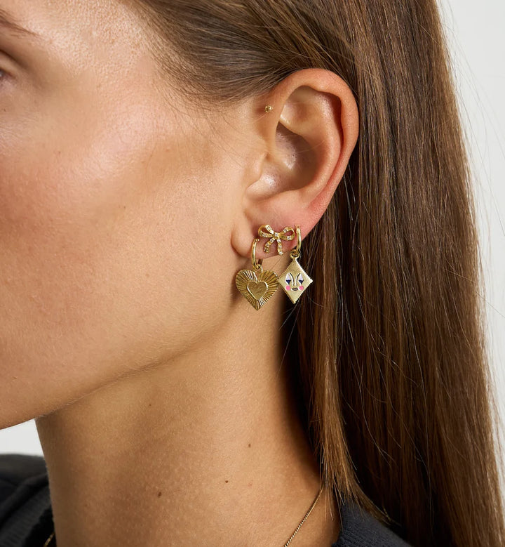 Single Rhapsody Love Ring ørering, forgyldt