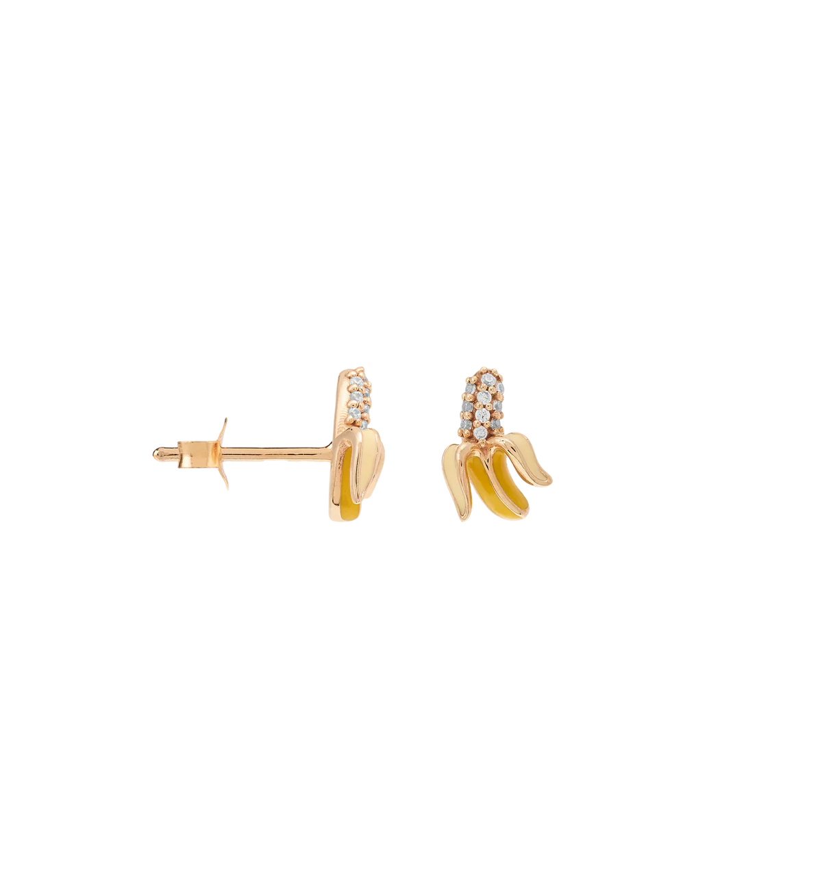 Single Banana ørestik, forgyldt