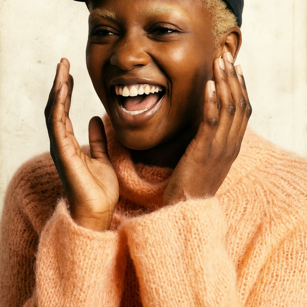 Strikket Bluse,  Fluffy mohair