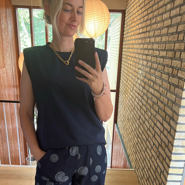 Tanktop med skulderpuder