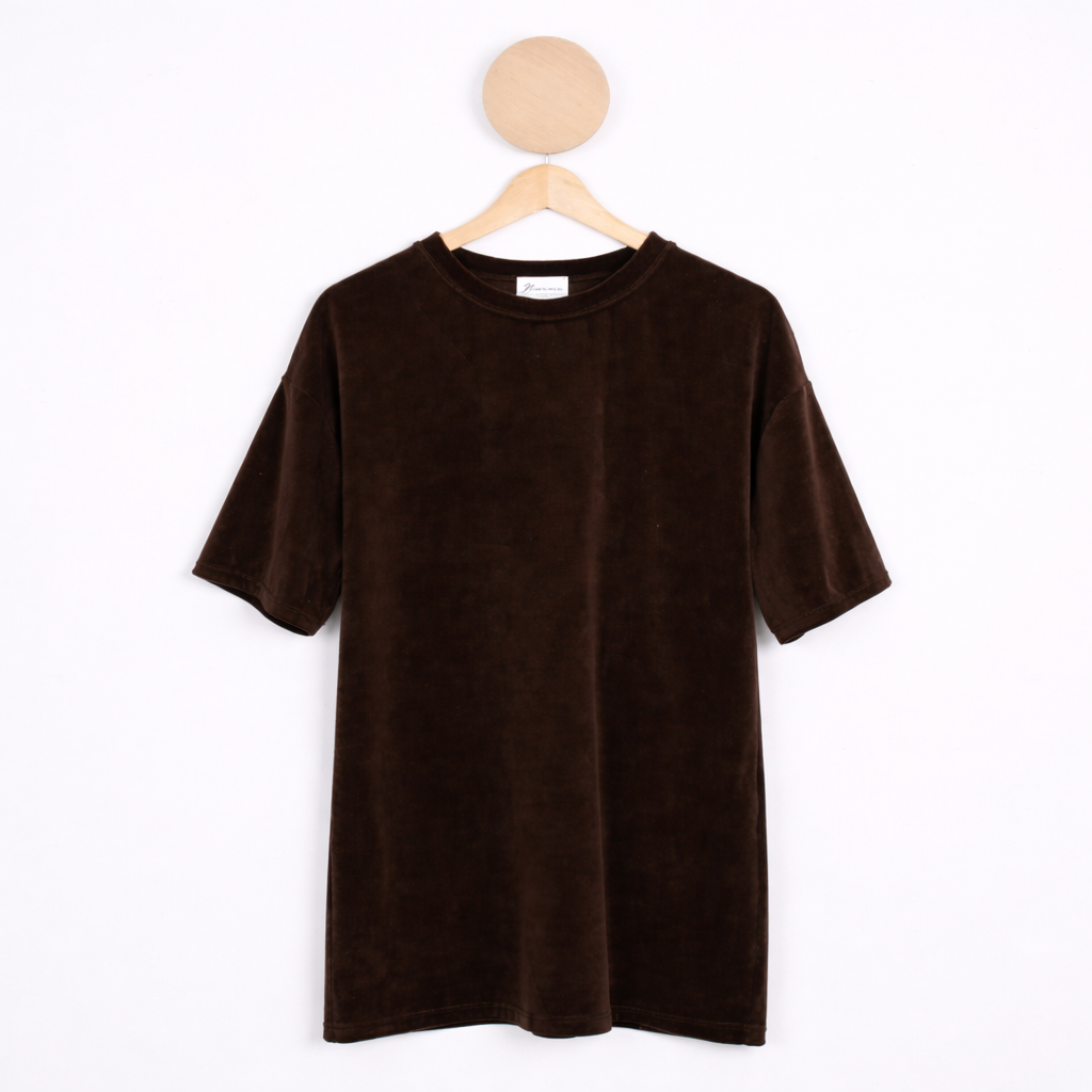 velour tunika brown #Farve_brown