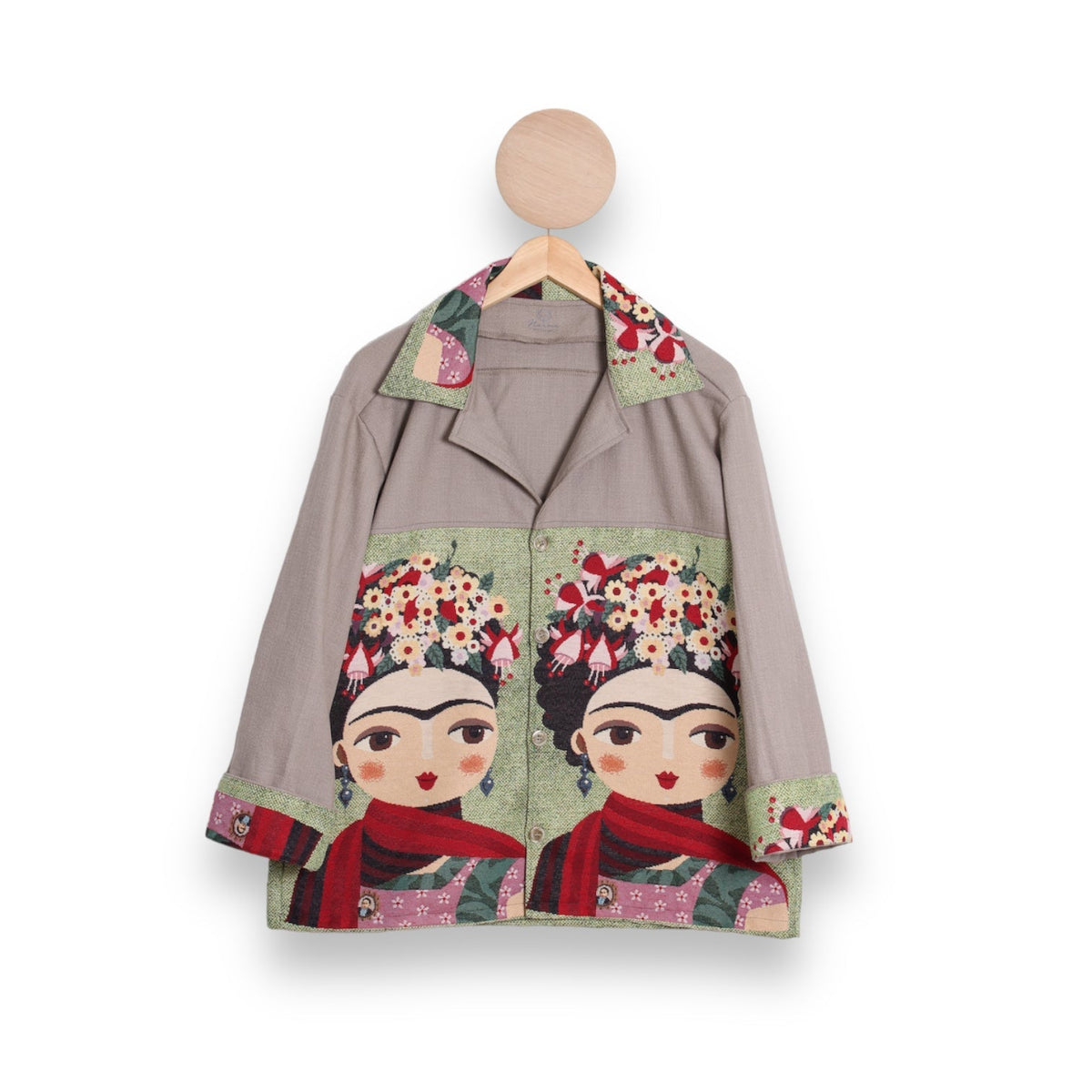 Frida Jakke, Beige Flower Crown