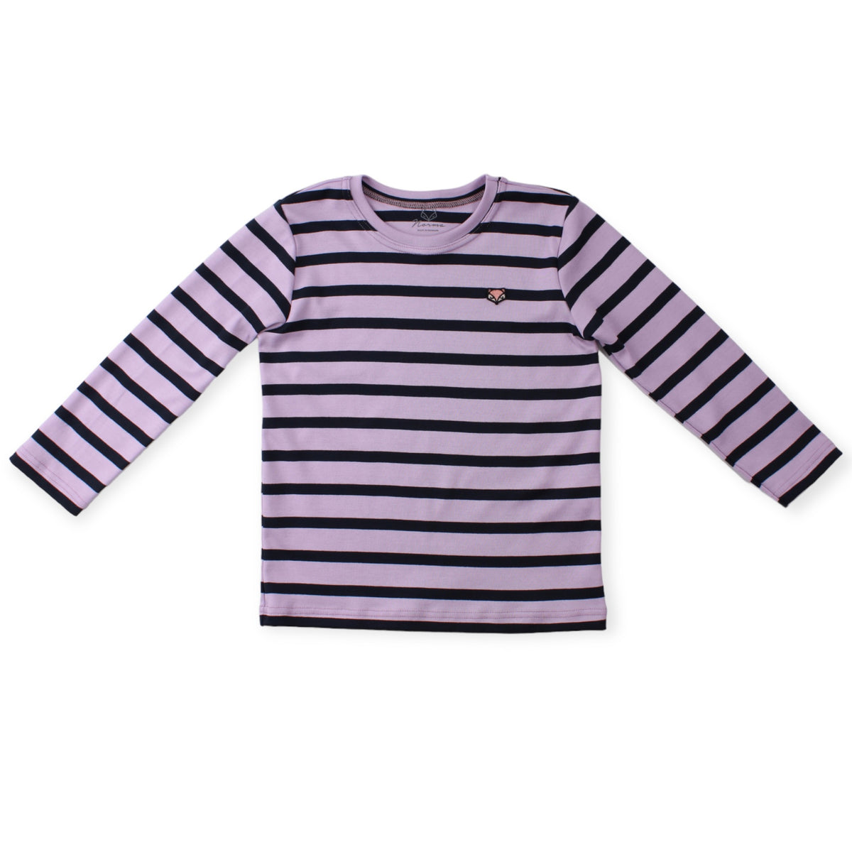 Billie Short Sleeve Tee, Purple/navy Stripes