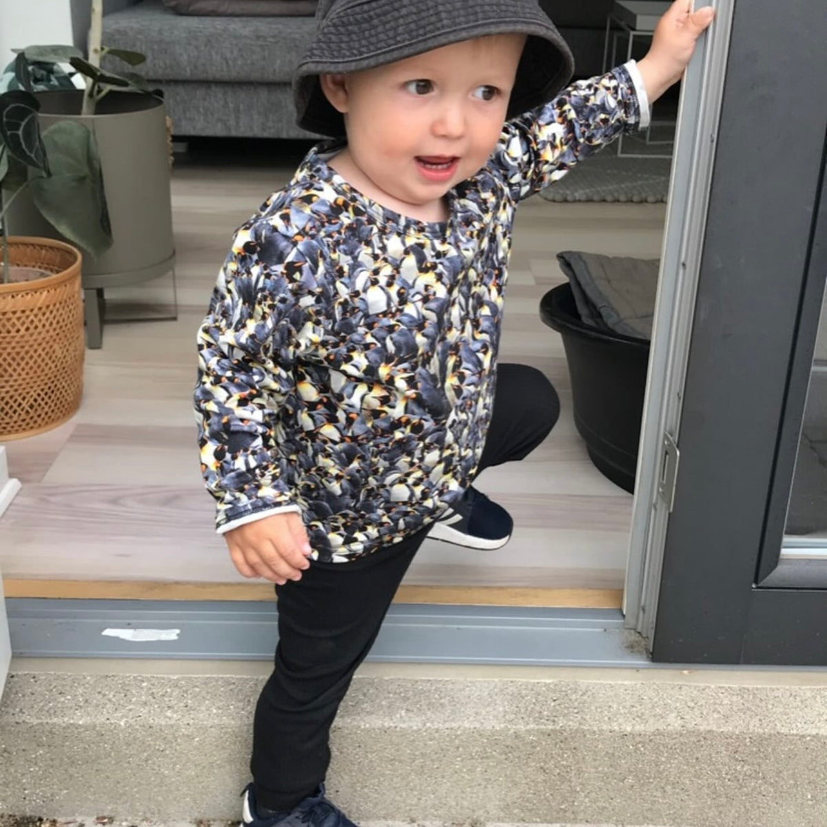 Billie langærmet tee, Little Penguin