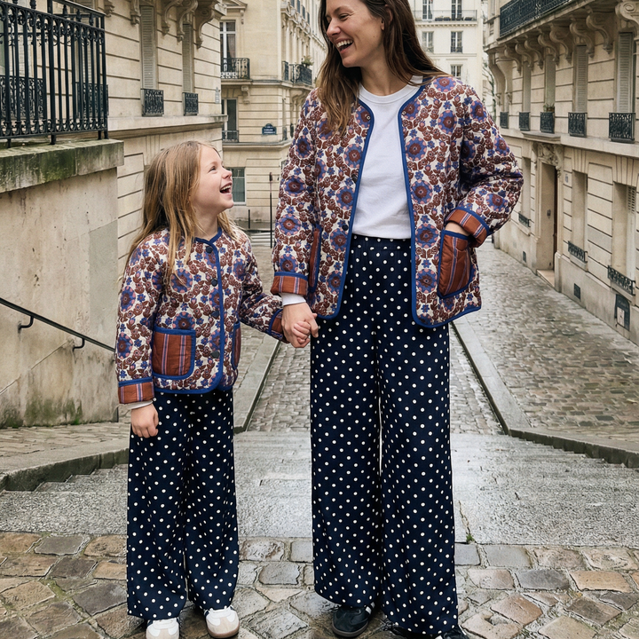 Quiltet Jakke, Flora & Stripe