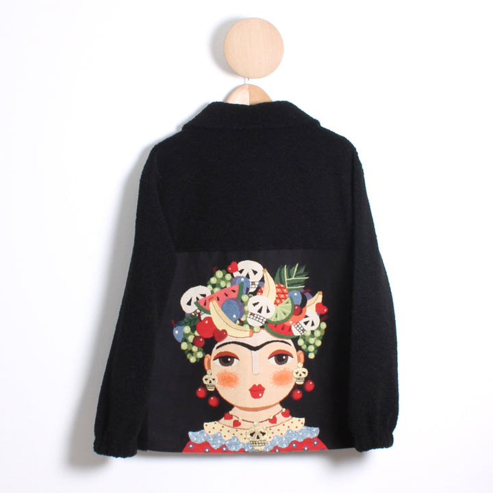 Frida Teddy Jakke, Black Glitter Skeleton