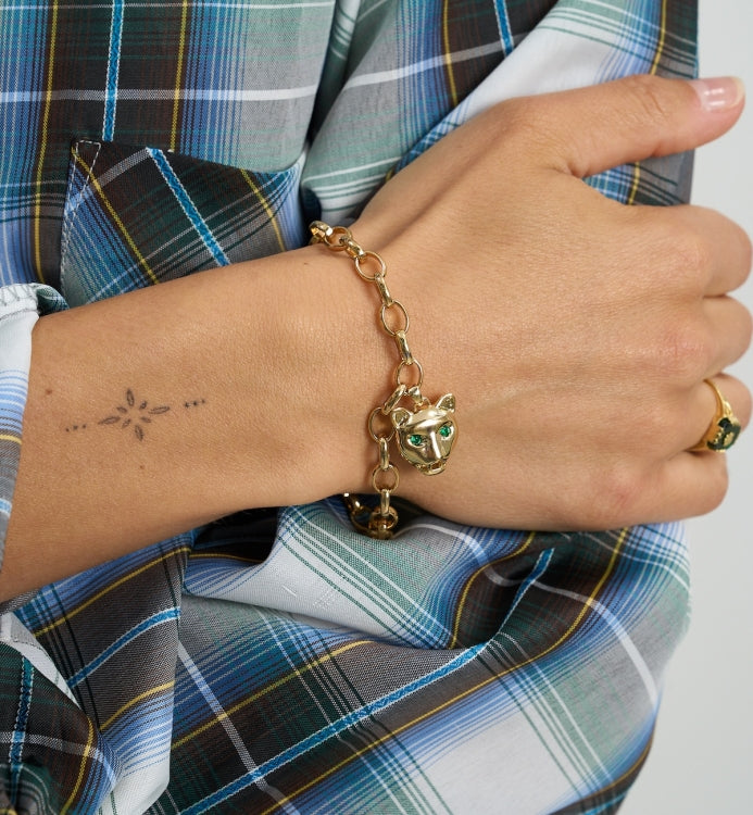 Smiley Bracelet Silver Gold plated