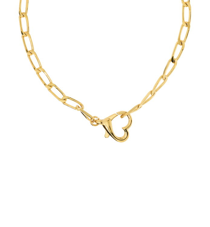 Square Plain Necklace Medium Silver Gold Plated