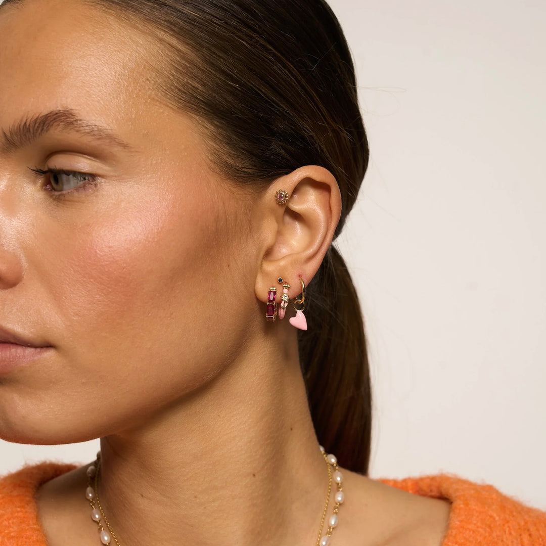 Single Briar Rose Hoop Ørering, forgyldt