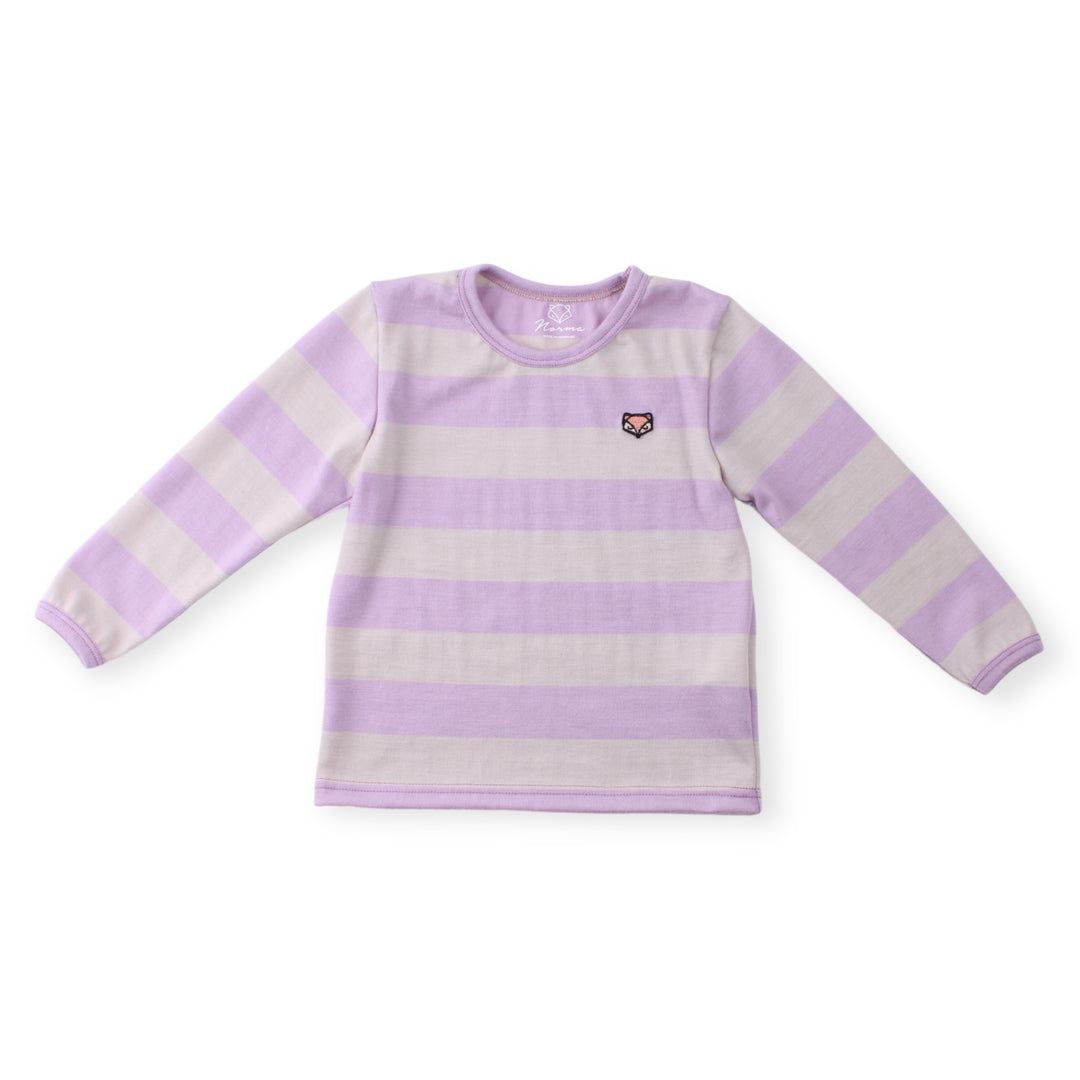 Billie Short Sleeve Tee, Purple/navy Stripes