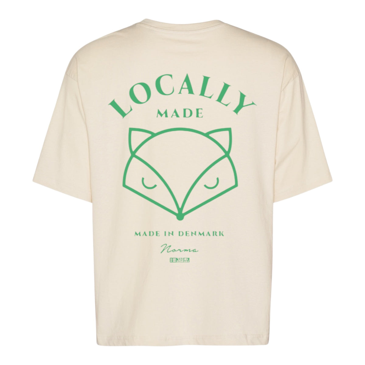 tee locally ecru/green#Farve_ecru/green