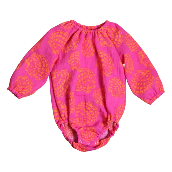 Marleen Baby Romper, Heart Shell