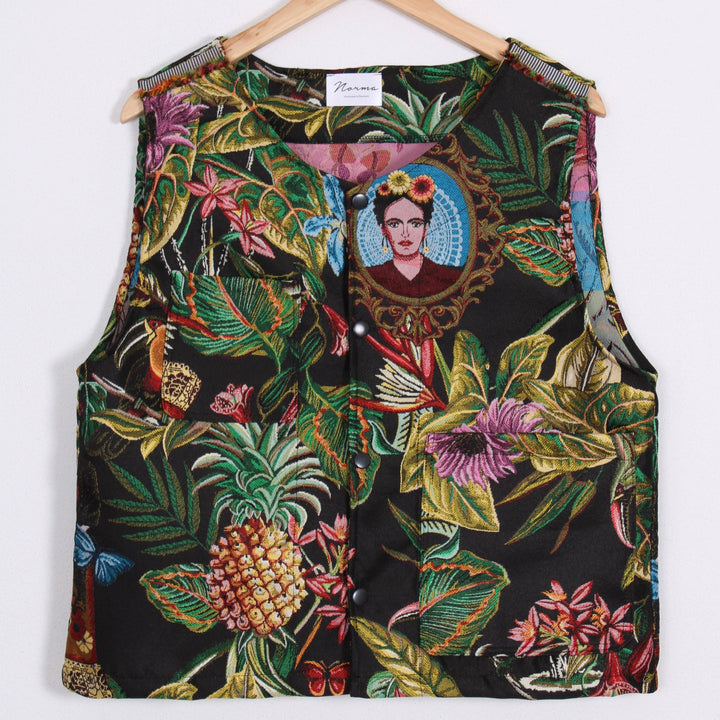 All over printed vest, Frida Kahlo
