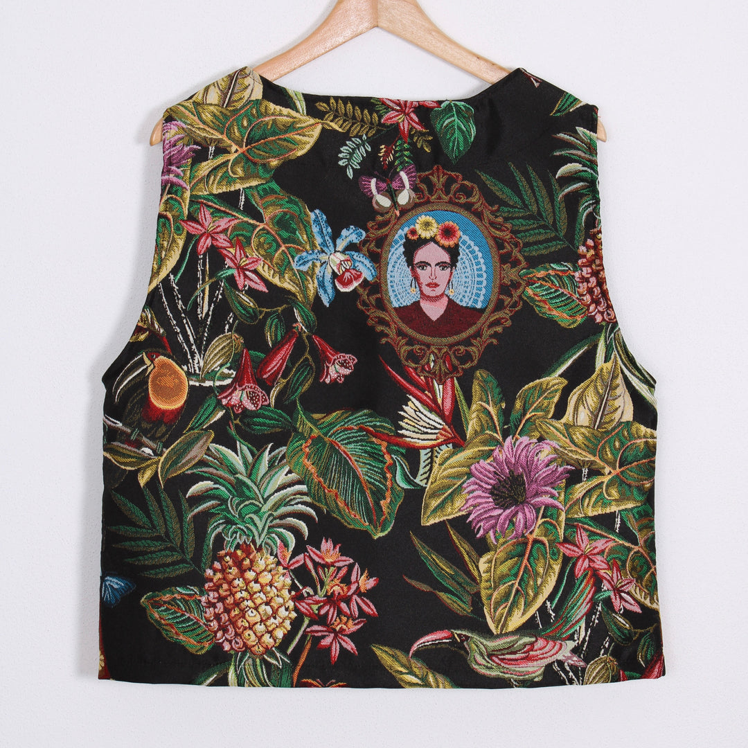 All over printed vest, Frida Kahlo