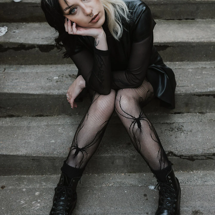 Net Strømpebukser, Edderkoppe print