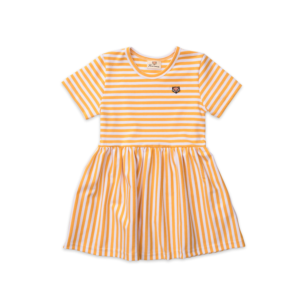 Laura Short Sleeve Dress, Stripes