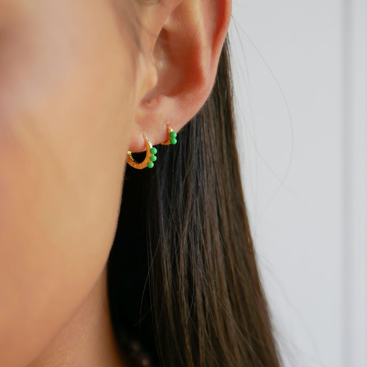 Hoops, Paula 6mm, Gold-plated
