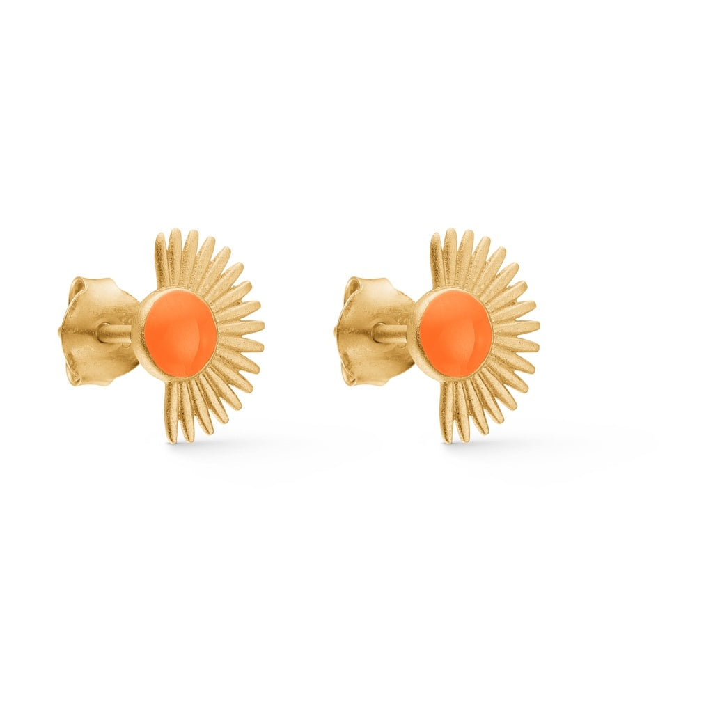 Earrings, Soleil, Gold-plated