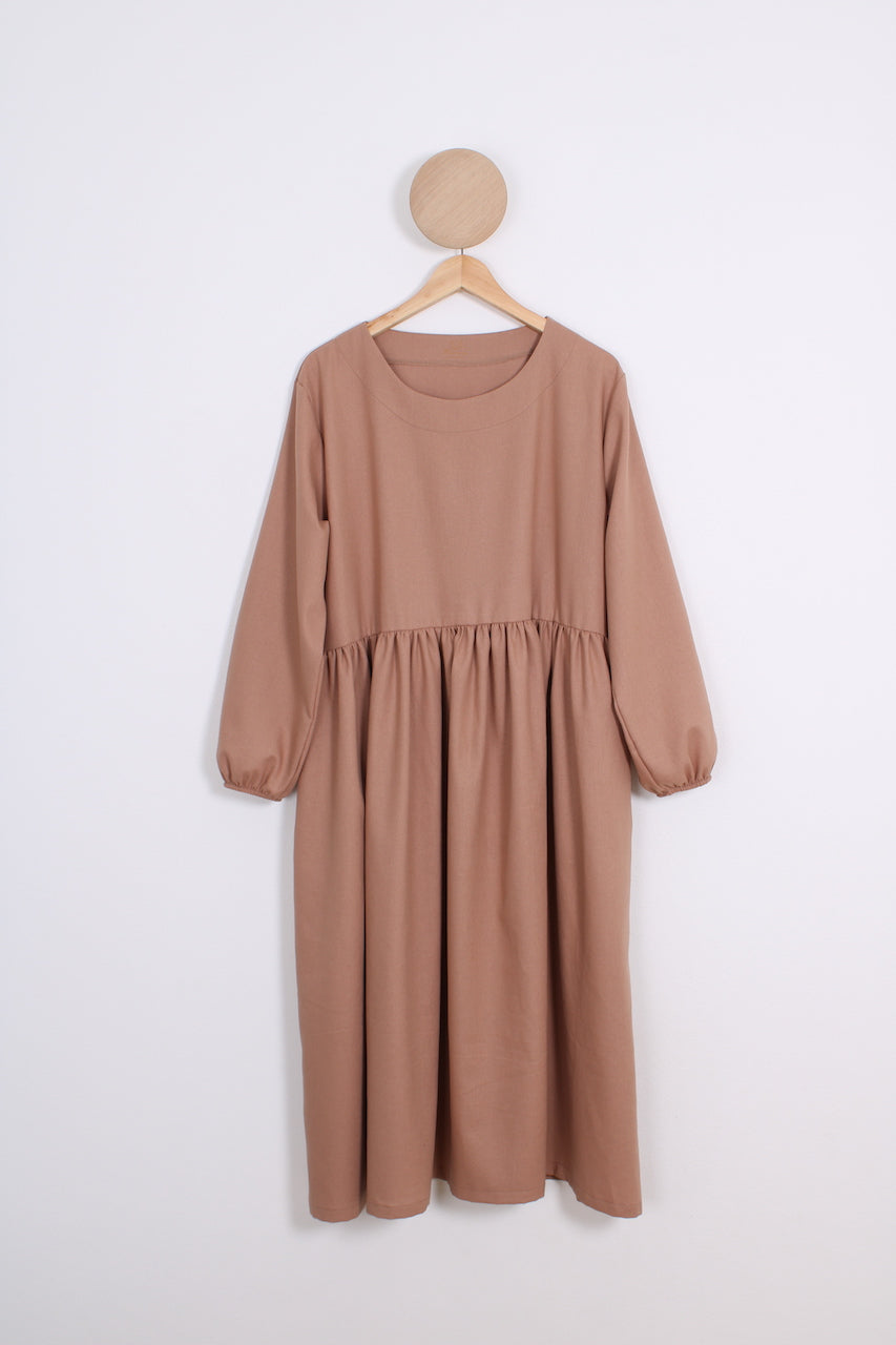 Beth Dress Long Sleeve, Recycled Linen