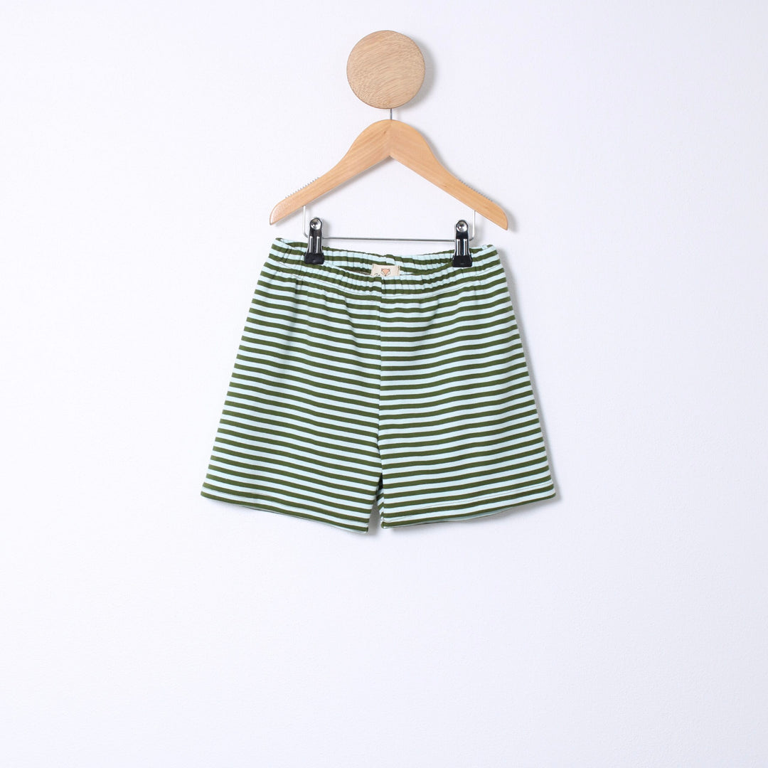 Shorts blue/Olive Stripes