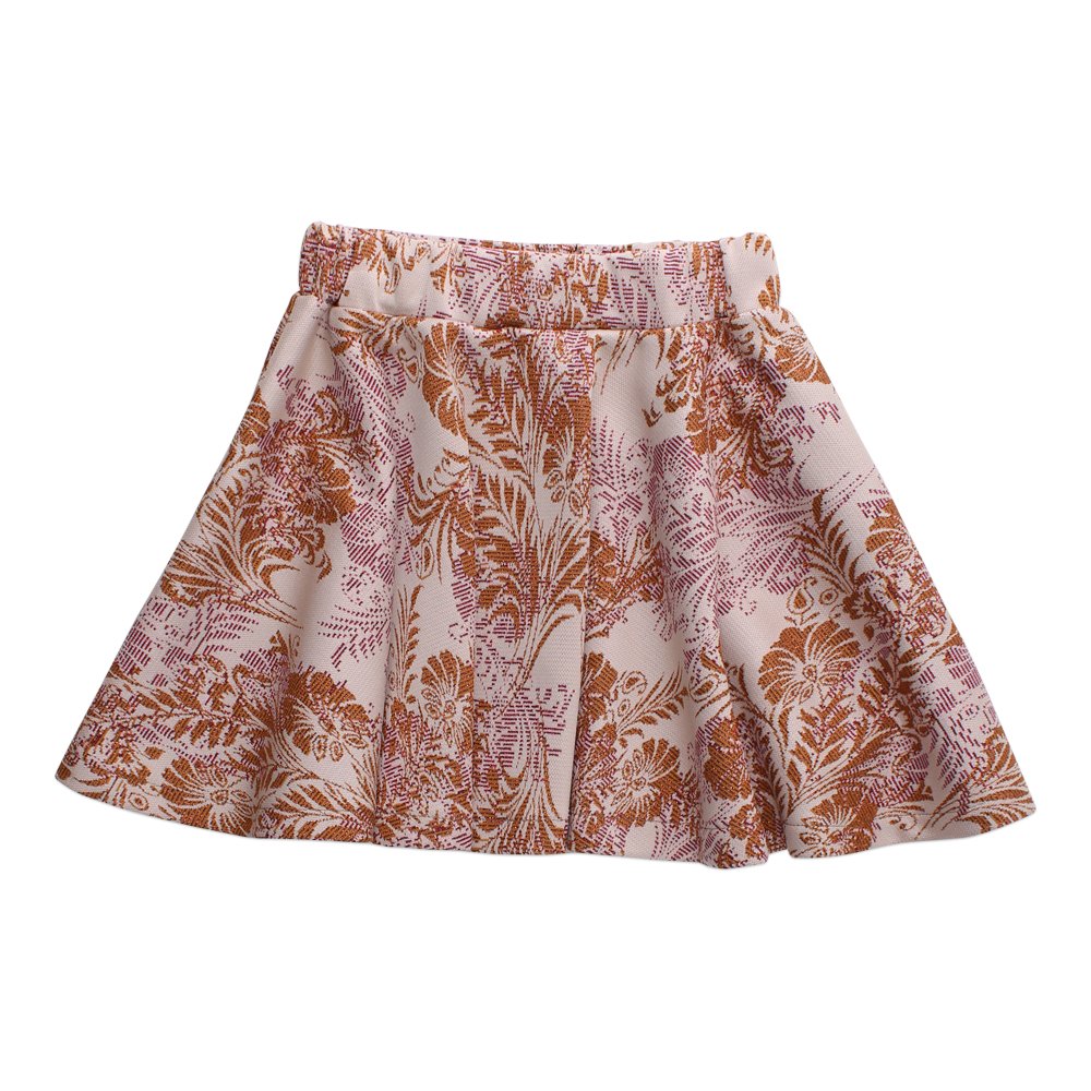 Circle Skirt, Jacquard Glitter Flowers