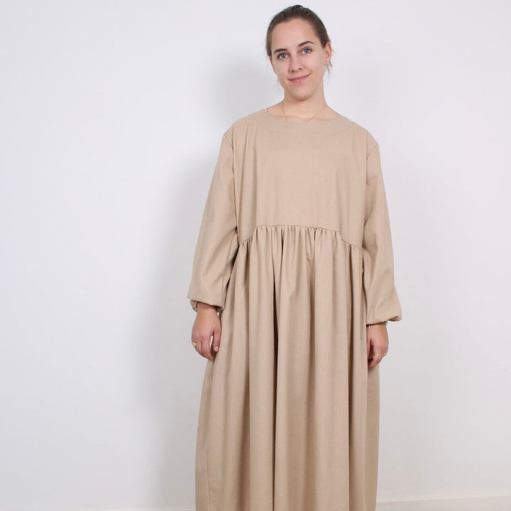 Beth Dress Long Sleeve, Recycled Linen