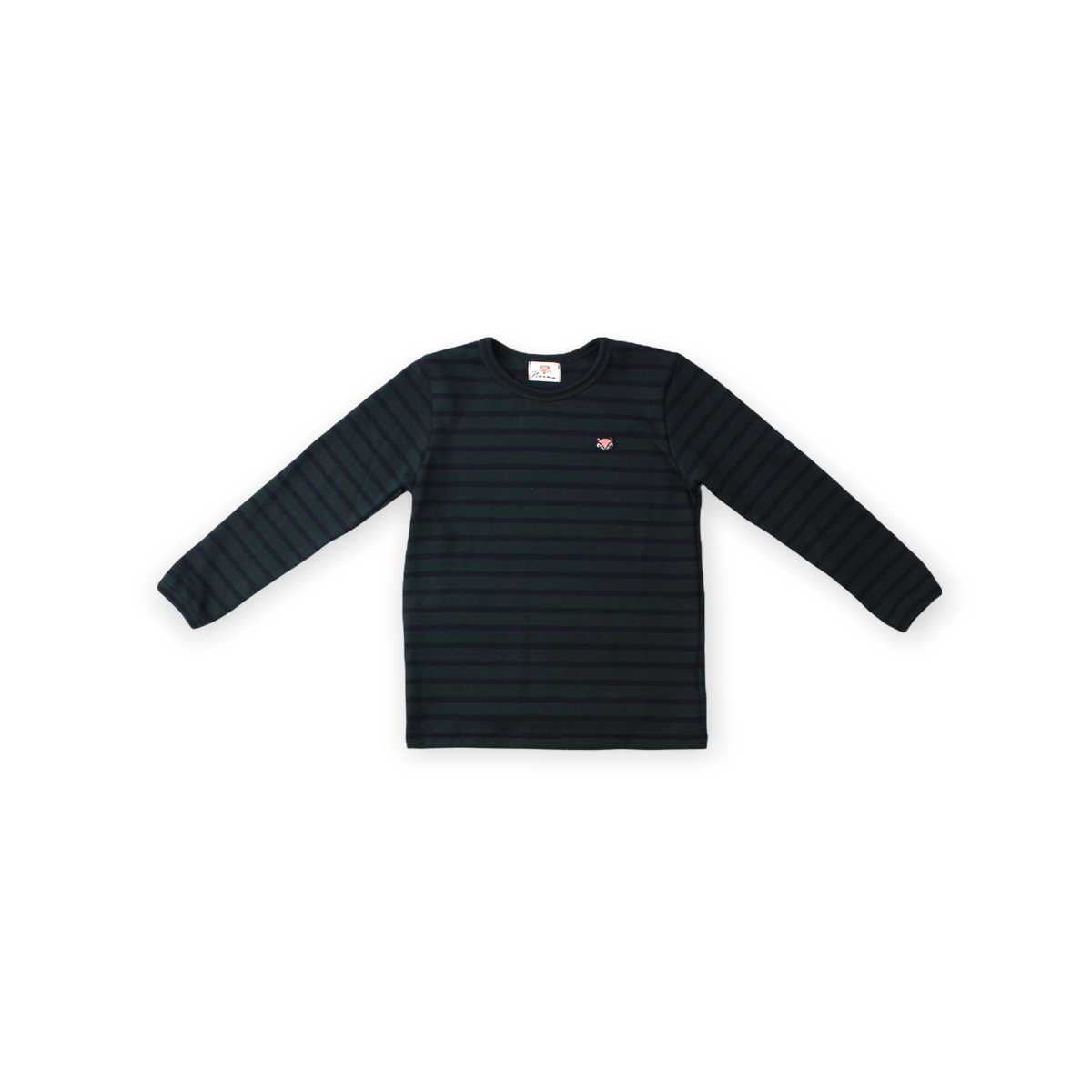 Billie Long Sleeve Tee, Green/Navy Stripes