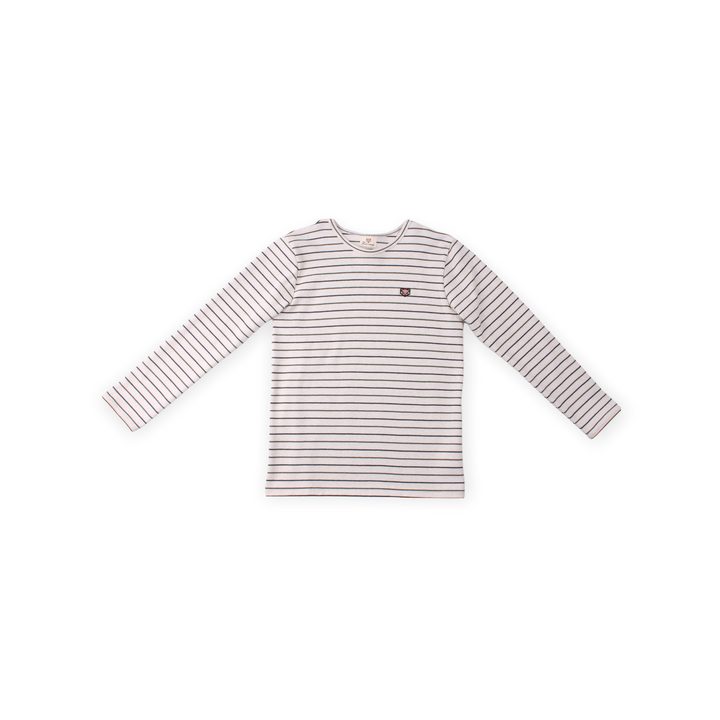 Billie Long Sleeve Tee, Off-white/army Stripes