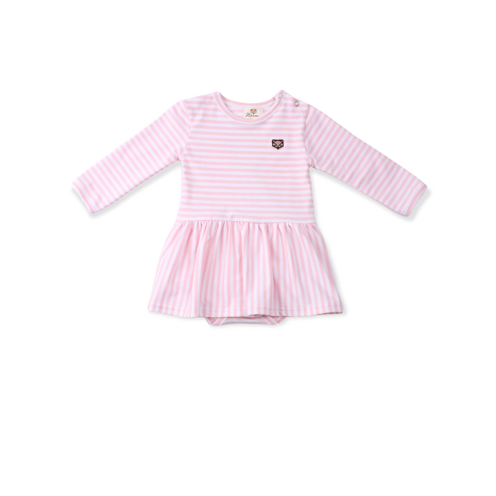 Laura Long Sleeve Baby Dress, Stripes