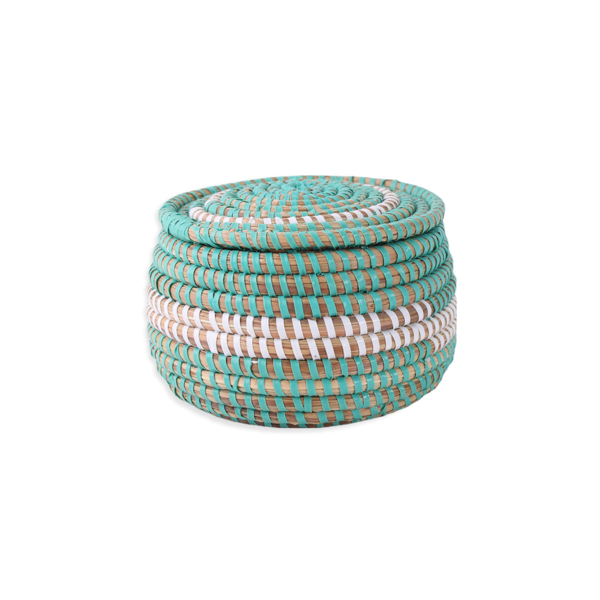 Basket with lid, Multi Colors