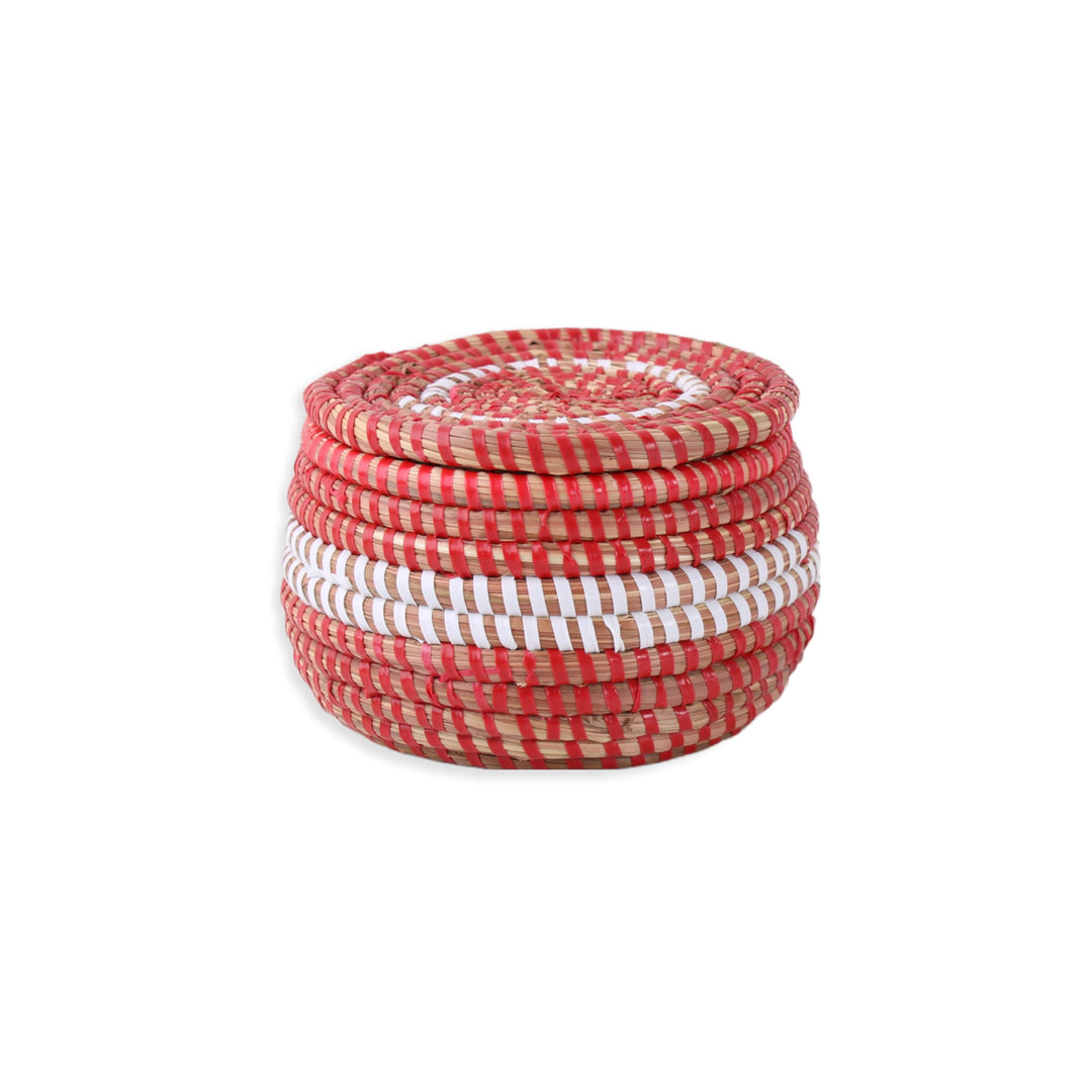 Basket with lid, Multi Colors