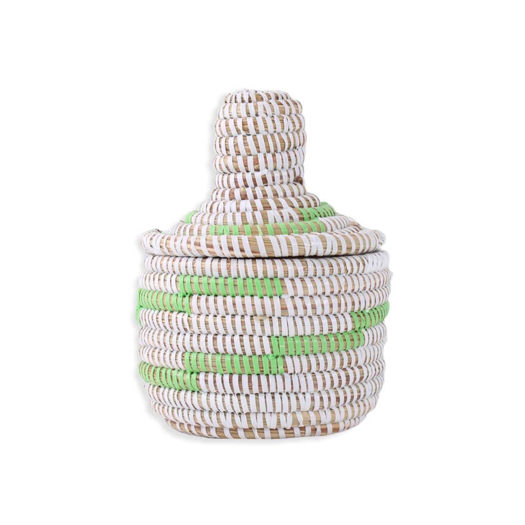 Basket with high lid, Multi Colors