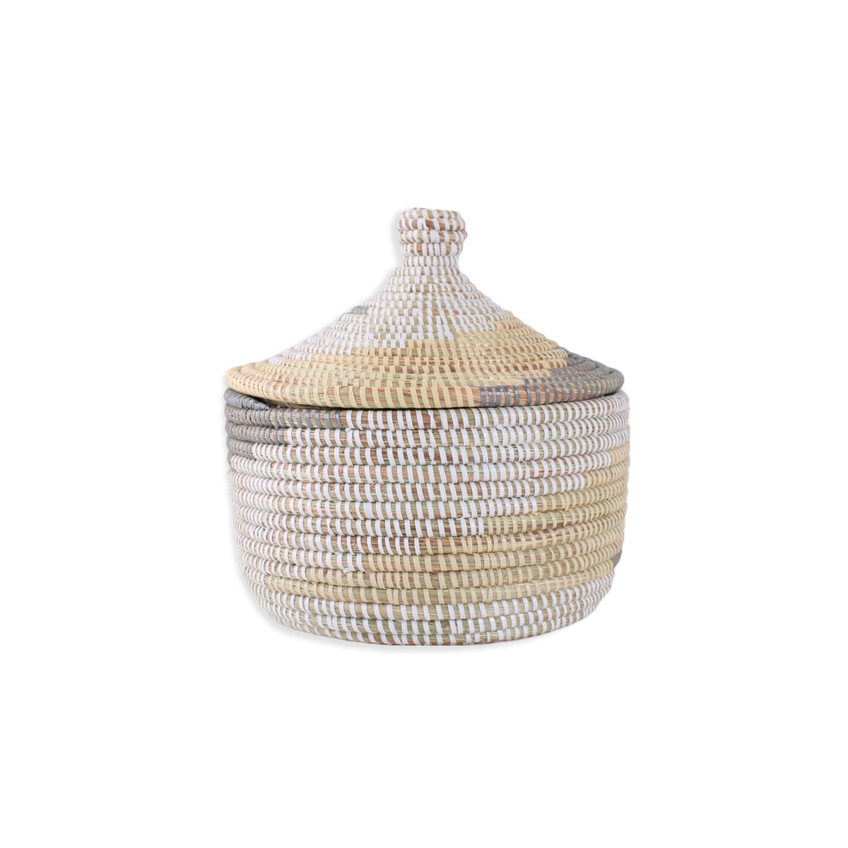 Basket with high lid, Multi Colors